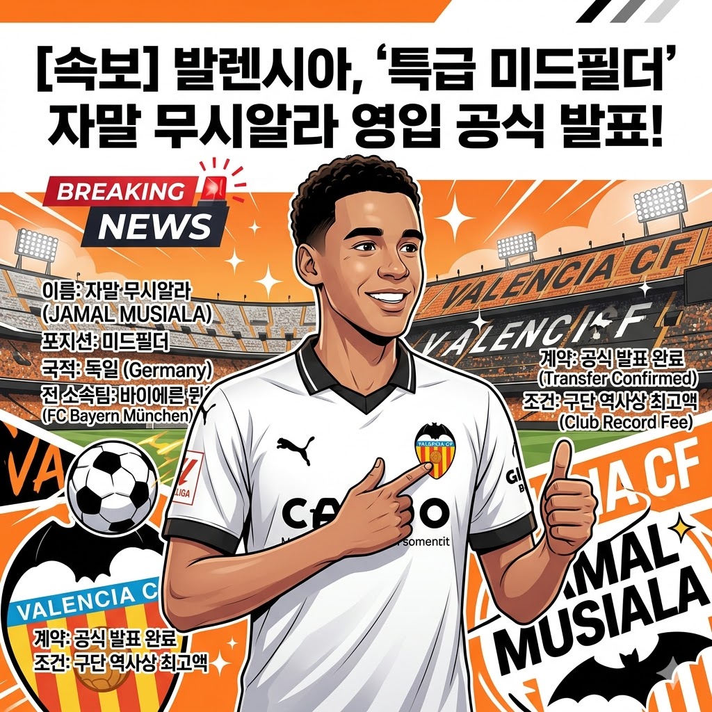 발렌시아, 무시알라 영입! 구단 역사 새로 썼다